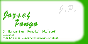 jozsef pongo business card